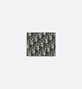 Compact Wallet Beige and Black Oblique Jacquard Q512472