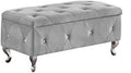 Velvet Flip Top Bench with Safety Hinge G62971