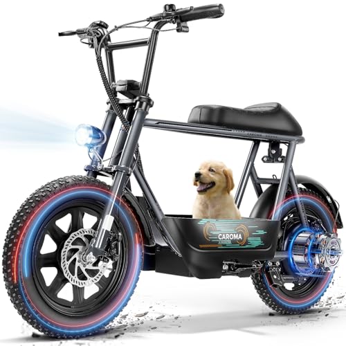 Electric Scooter with Seat, Fat Tire, Storage Basket Z988