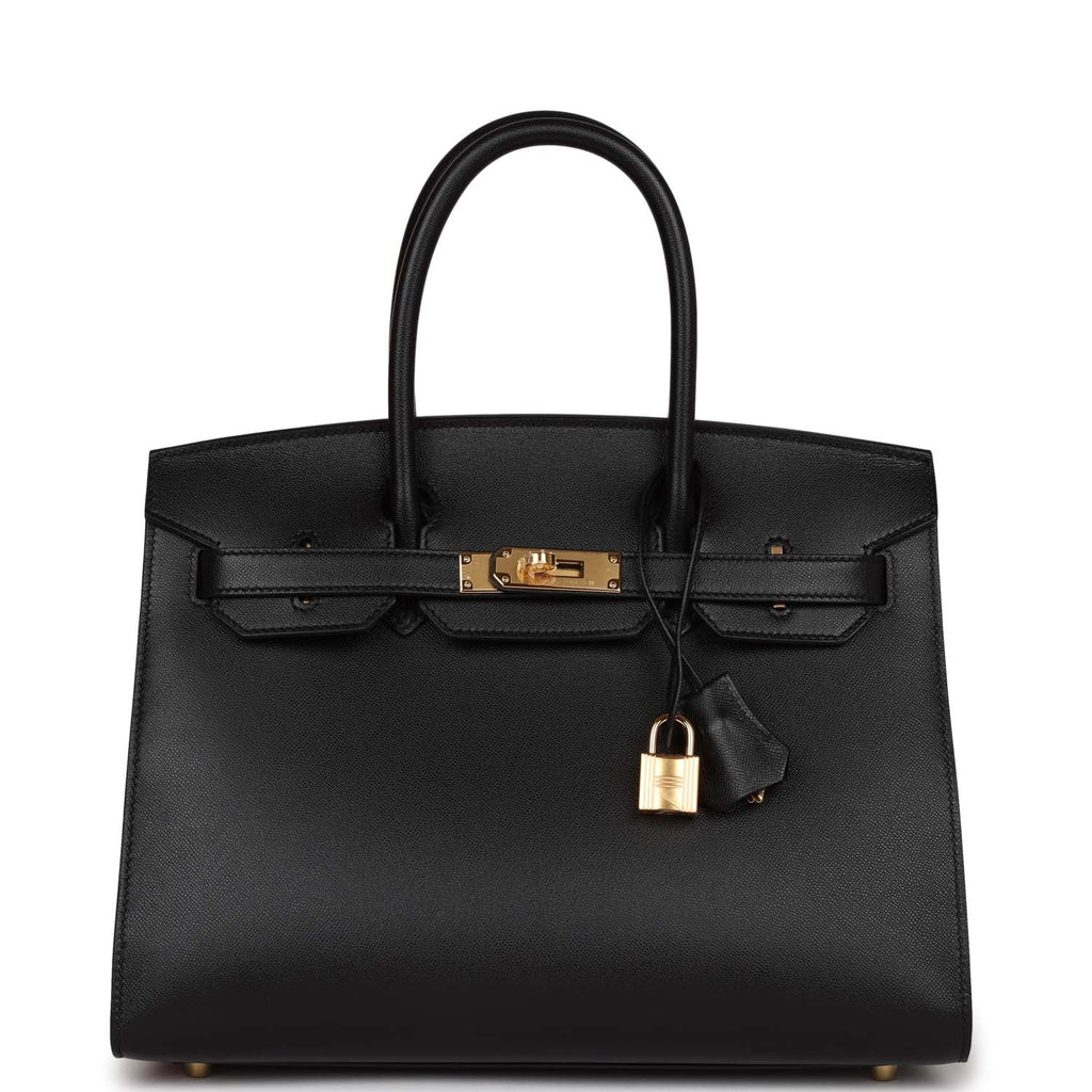 Black Leather Handbag P419