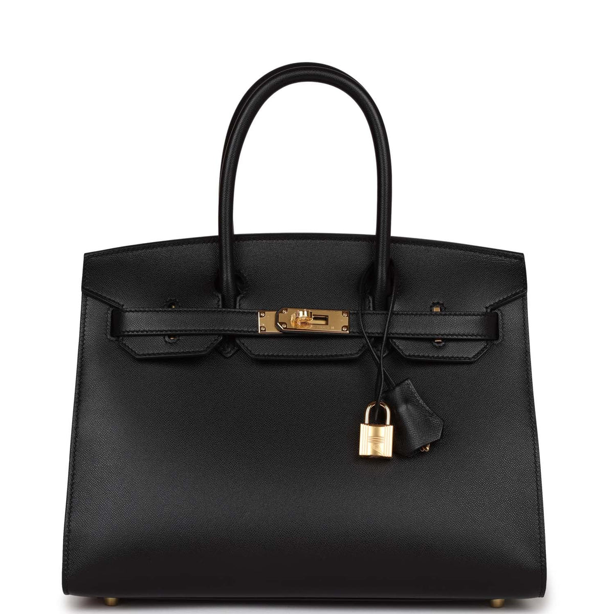 Black Leather Handbag P419
