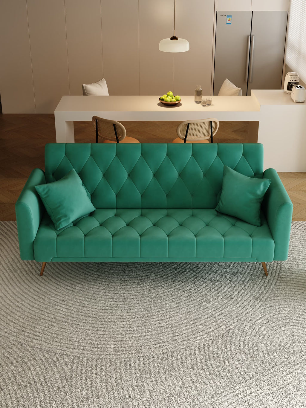 Convertible Sofa Bed Green T27686