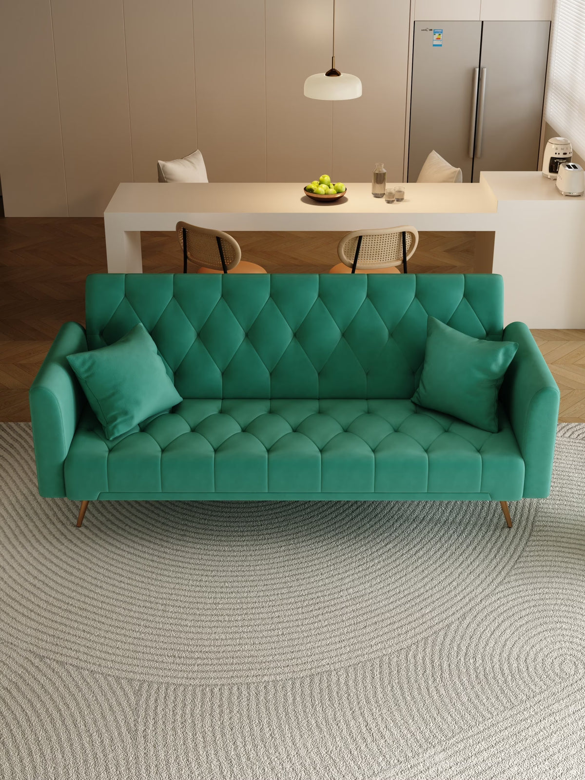 Convertible Sofa Bed Green T27686