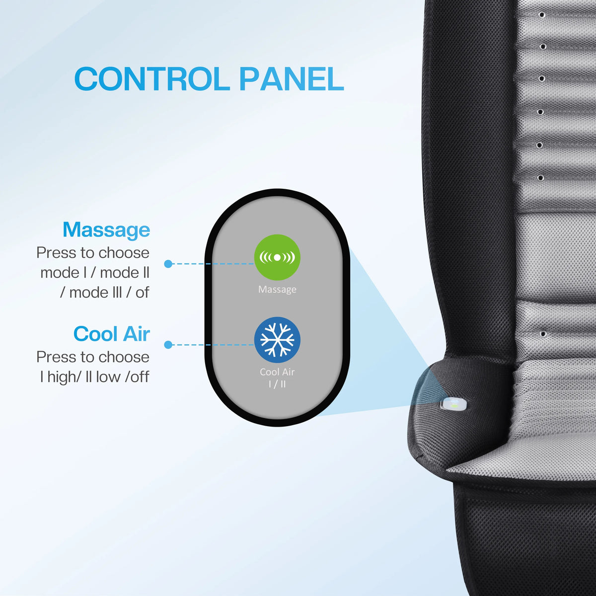 Car Seat Cushion with Back Massage N5699