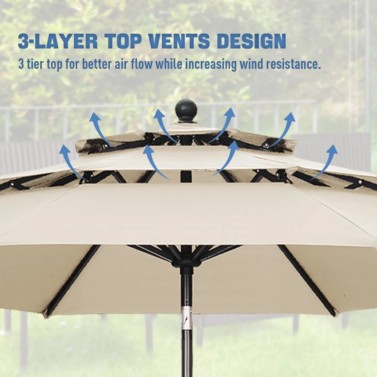 10FT Patio Umbrella with Crank and Tilt P388376