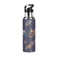 Stainless Steel Insulated Thermos Vacuum Flask Water Bottle with Straw Lid Q677