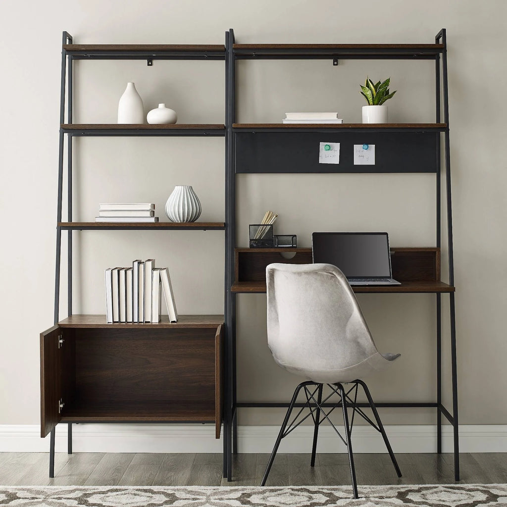 Mocha 2-Piece Desk and Storage Set X505