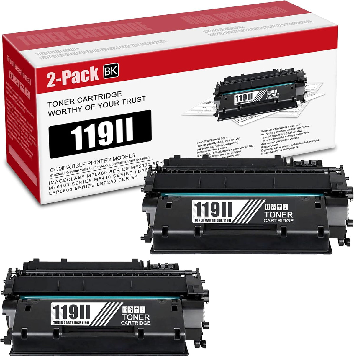 Black 2-Pack High Yield Toner Cartridge E5758