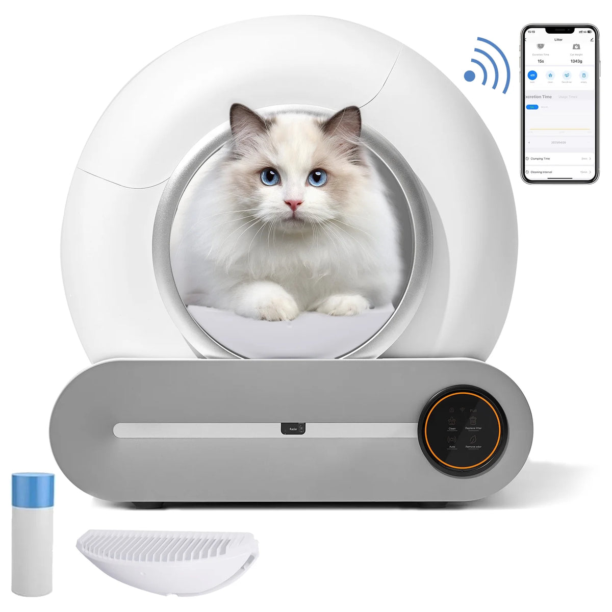 Automatic Self Cleaning Cat Litter Box with App Control X5600