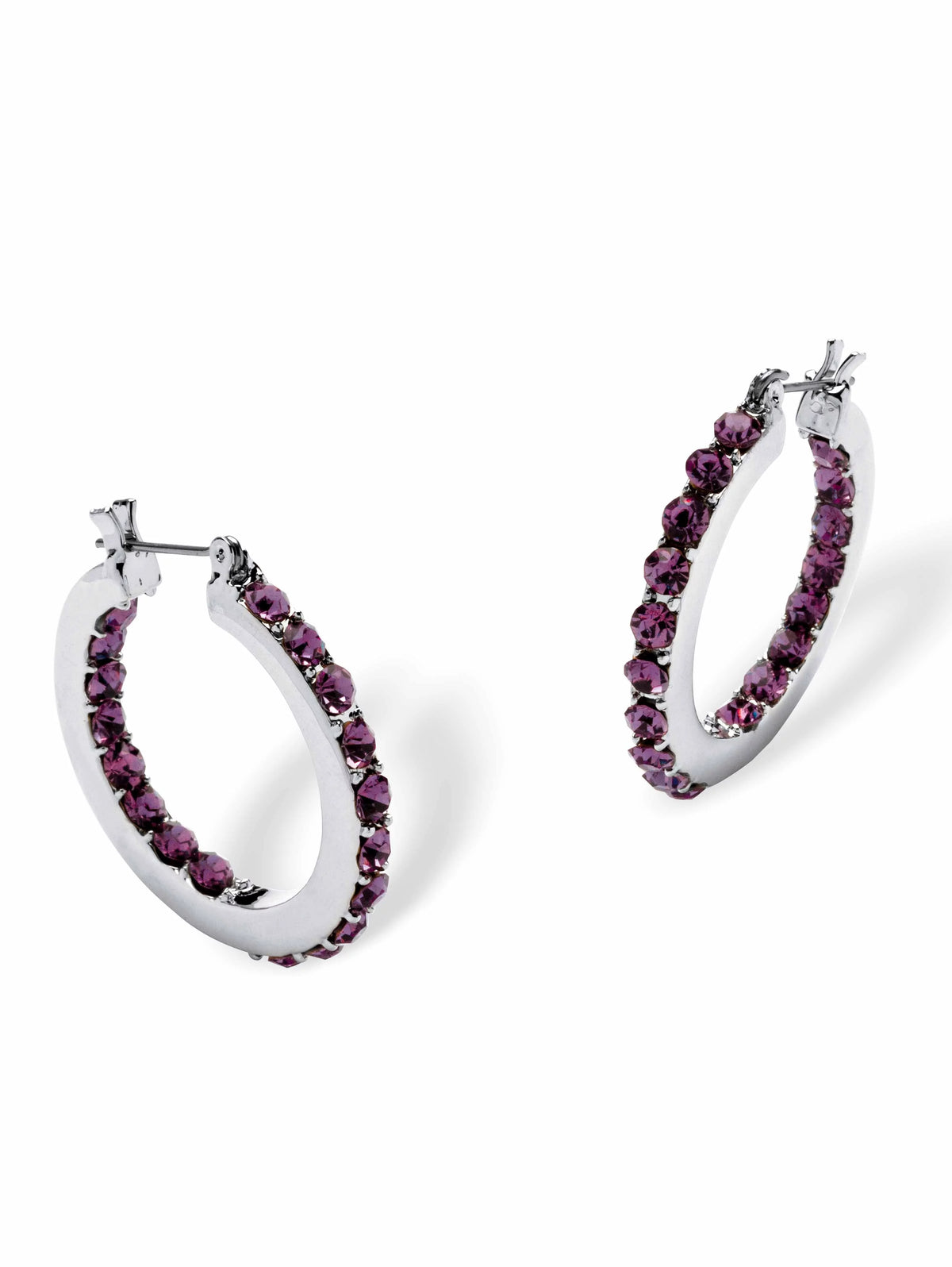 Simulated Birthstone Hoop Earrings M78098