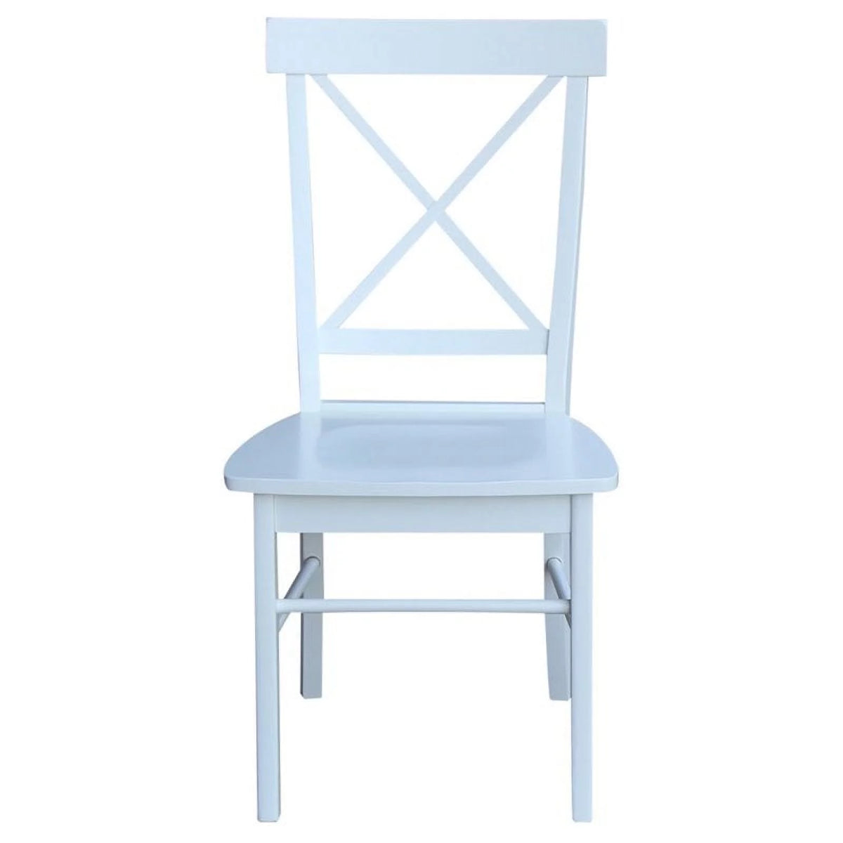 White Wooden X-Back Dining Chair Set of 2 D38598