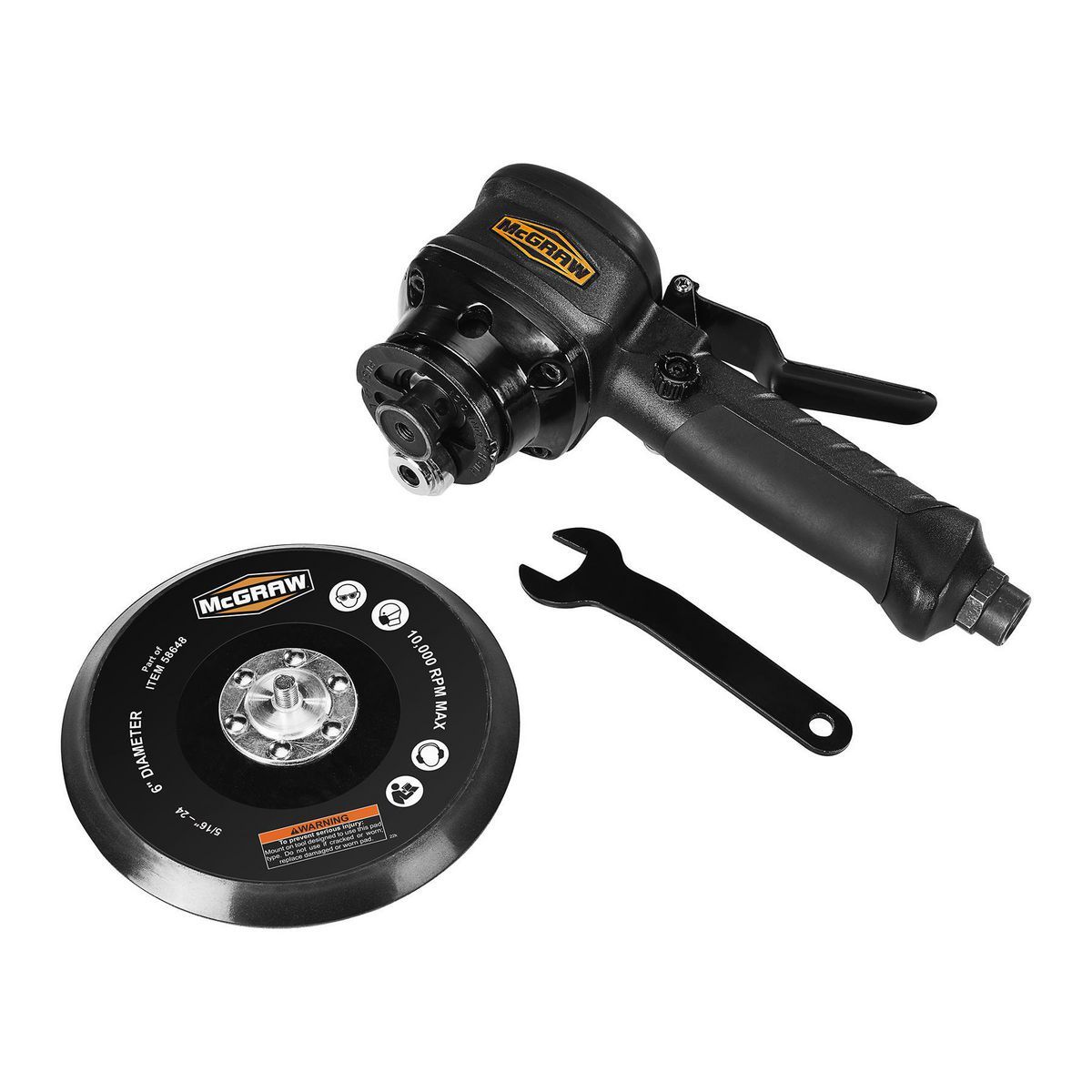 6 in. Dual-Action Air Sander T860443