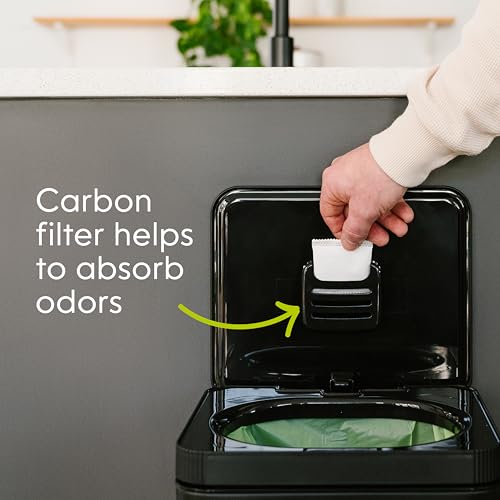 White Stainless-Steel Large Kitchen Compost Bin D399690
