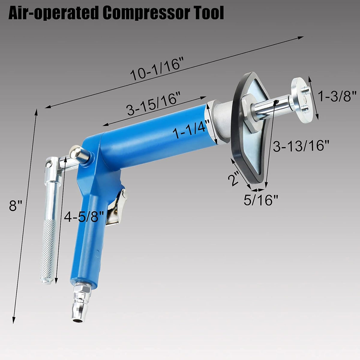 Pneumatic Brake Caliper Piston Wind Back Compression Spreading Tool 23PCS Kit Air Tool Set X375