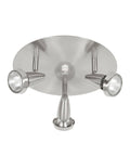 3-Light Cluster Spot Brushed Steel T186693