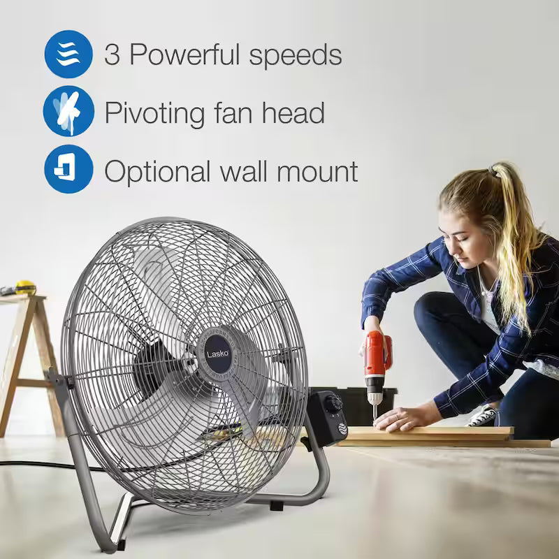 20 in. 3 Speed Metallic Floor Fan Q538583