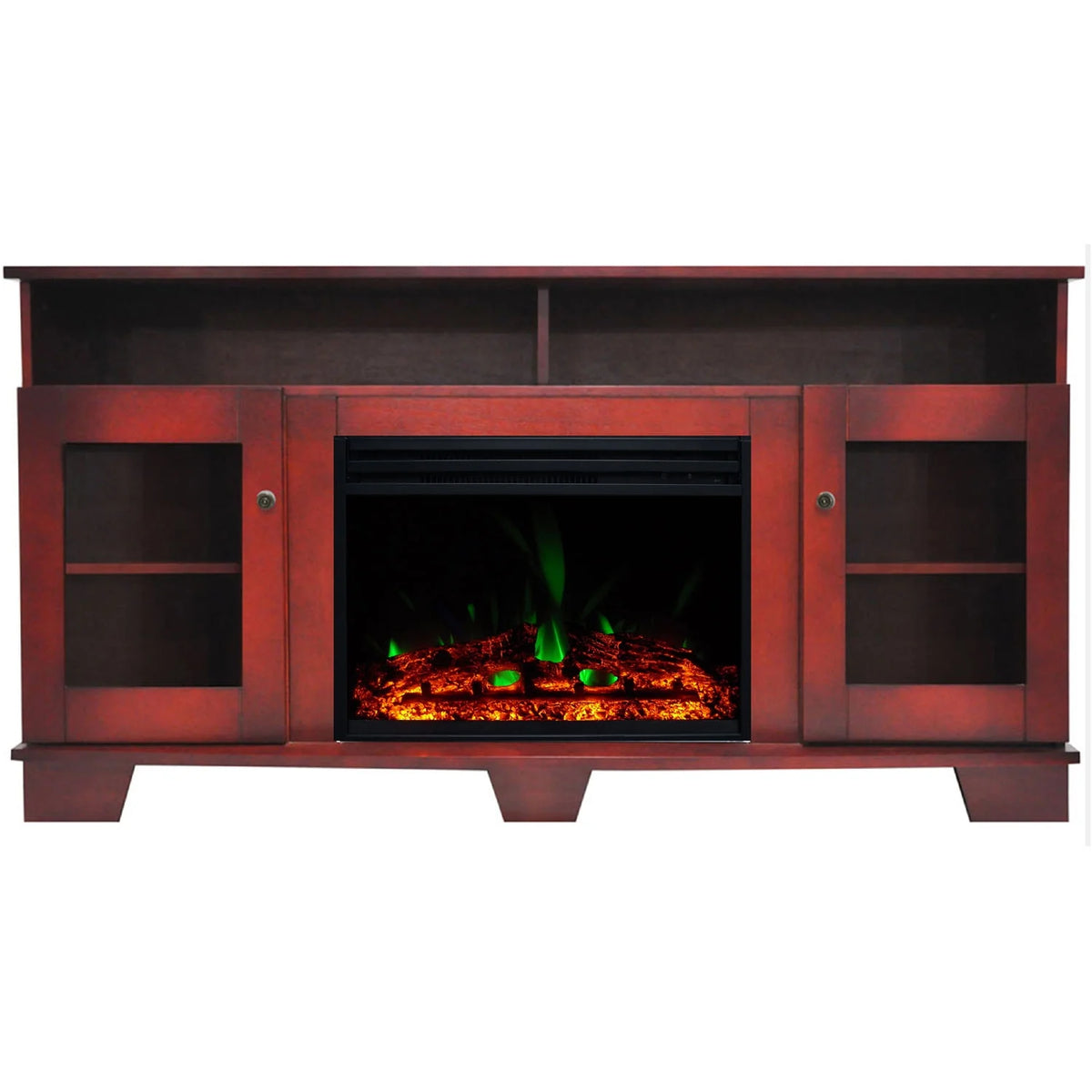 Electric Fireplace Heater with Cherry TV Stand N813