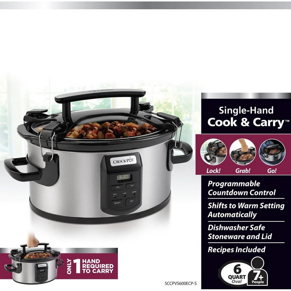 6 Quart Stainless Steel Slow Cooker W946