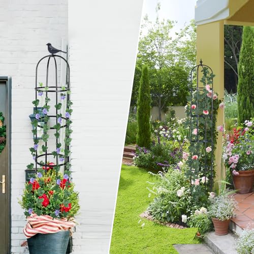 2 Pack 6ft Garden Obelisk Trellis for Climbing Plants X7212