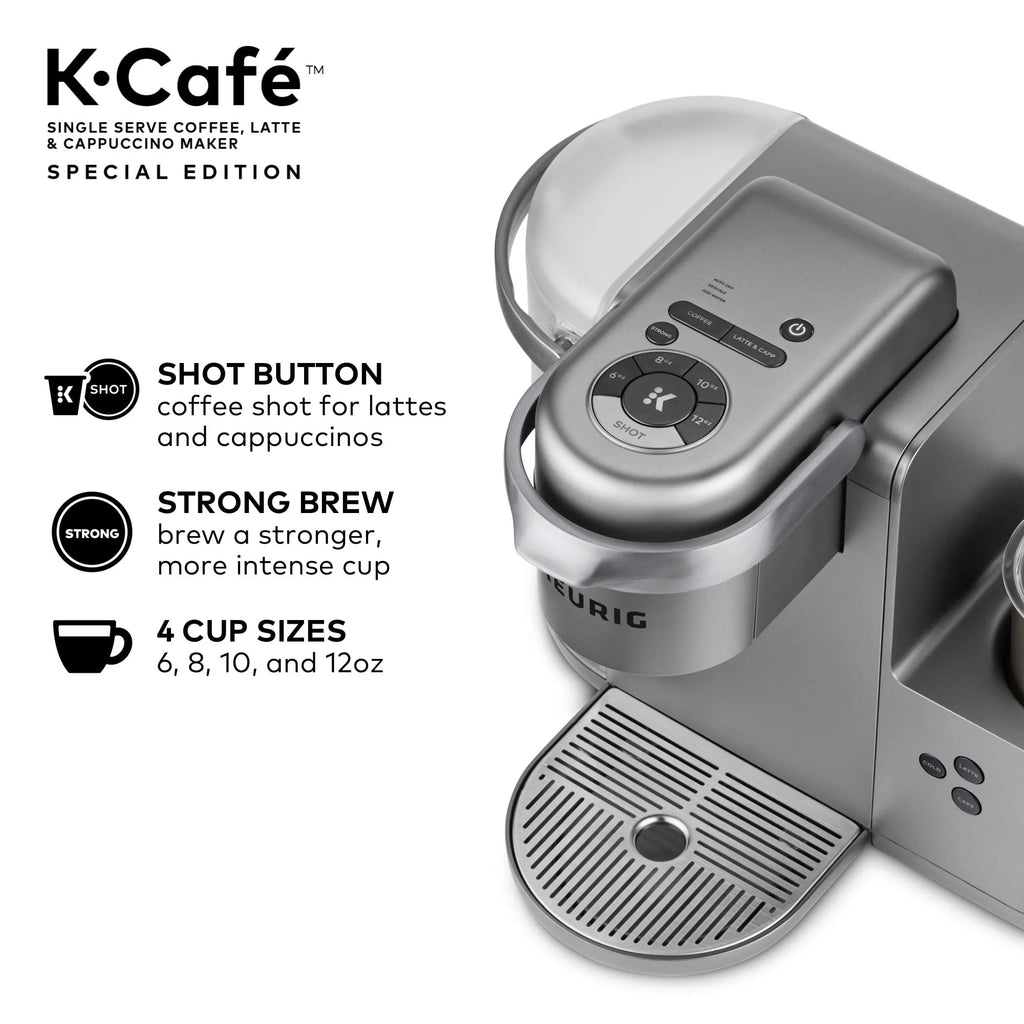 Single Serve K-Cup Pod Coffee, Latte and Cappuccino Maker, Nickel B880