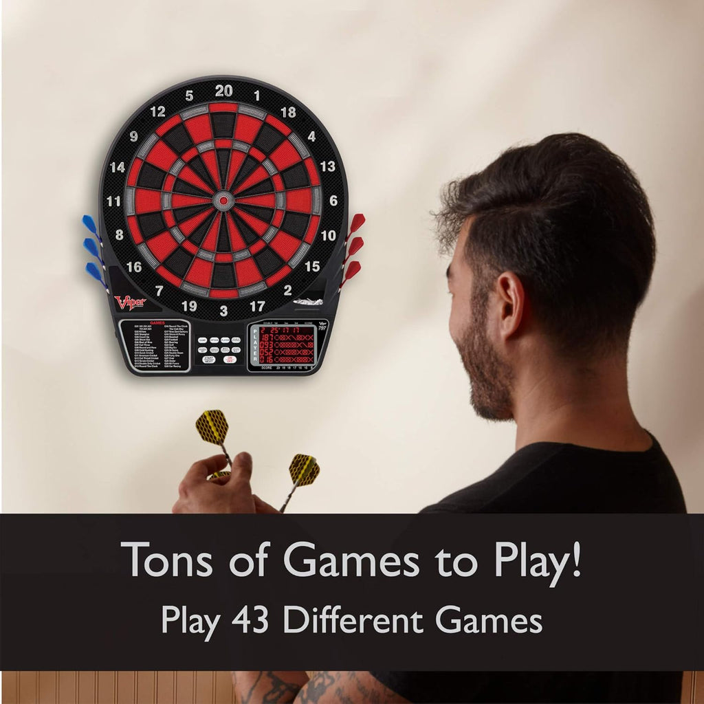 Electronic Dartboard with Darts and Extra Tips F6041