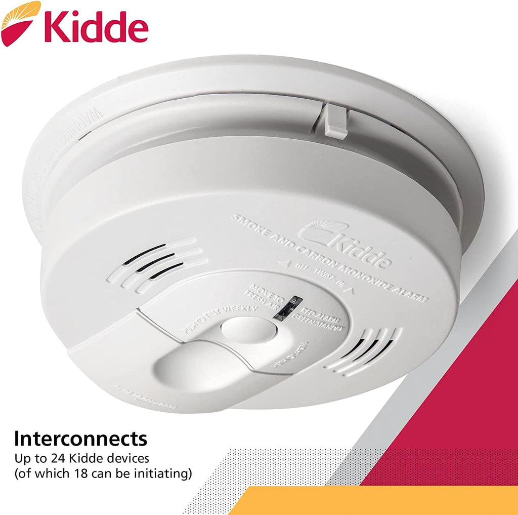 Hardwired Smoke & Carbon Monoxide Detector with Battery Backup, Pack of 2 P803459