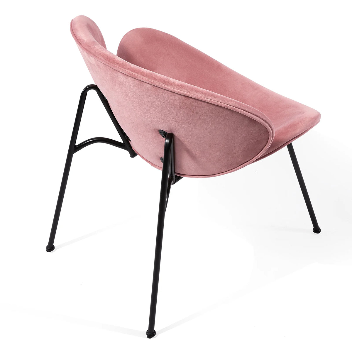 Velvet Accent Chair Set of 2 with End Table (Pink) C275232