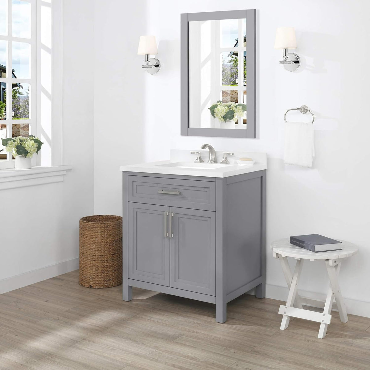 Single Sink Bathroom Vanity in American Grey S93079