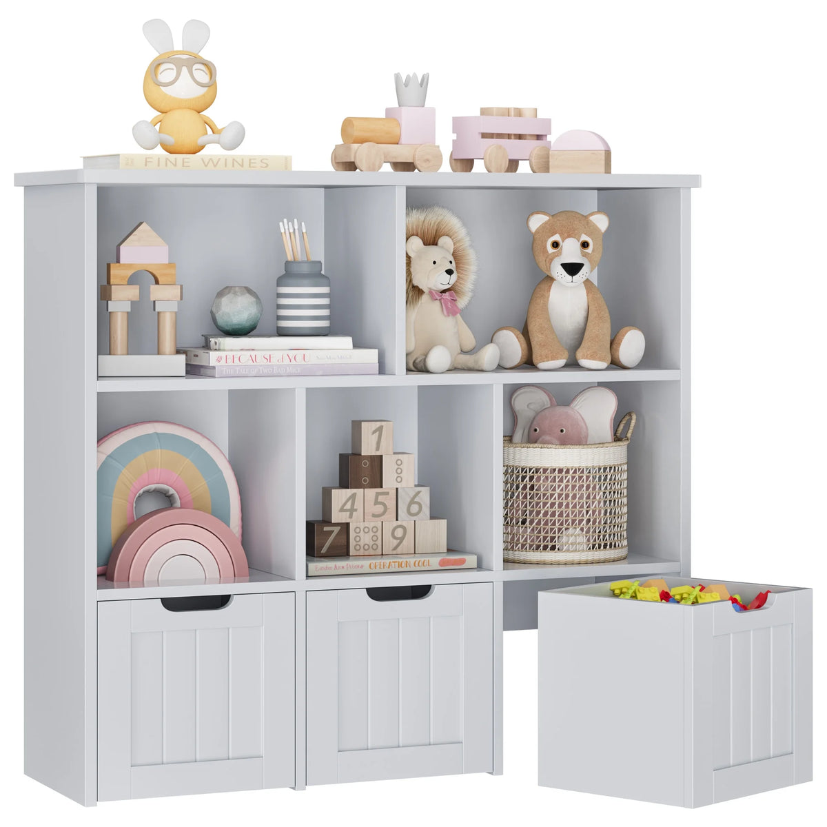5 Cube Storage Organizer with Drawers N198