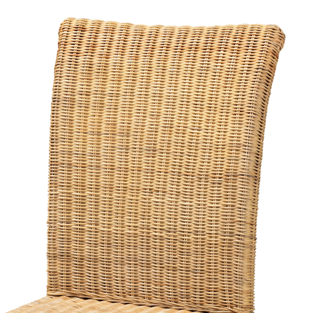 Natural Rattan and Mahogany Wood Dining Chair S590