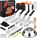 137 Flat Top Grill Accessories Kit with Spatula, Basting Cover, Scraper, Bottle, Tongs, Egg Rings & Carry Bag R52363