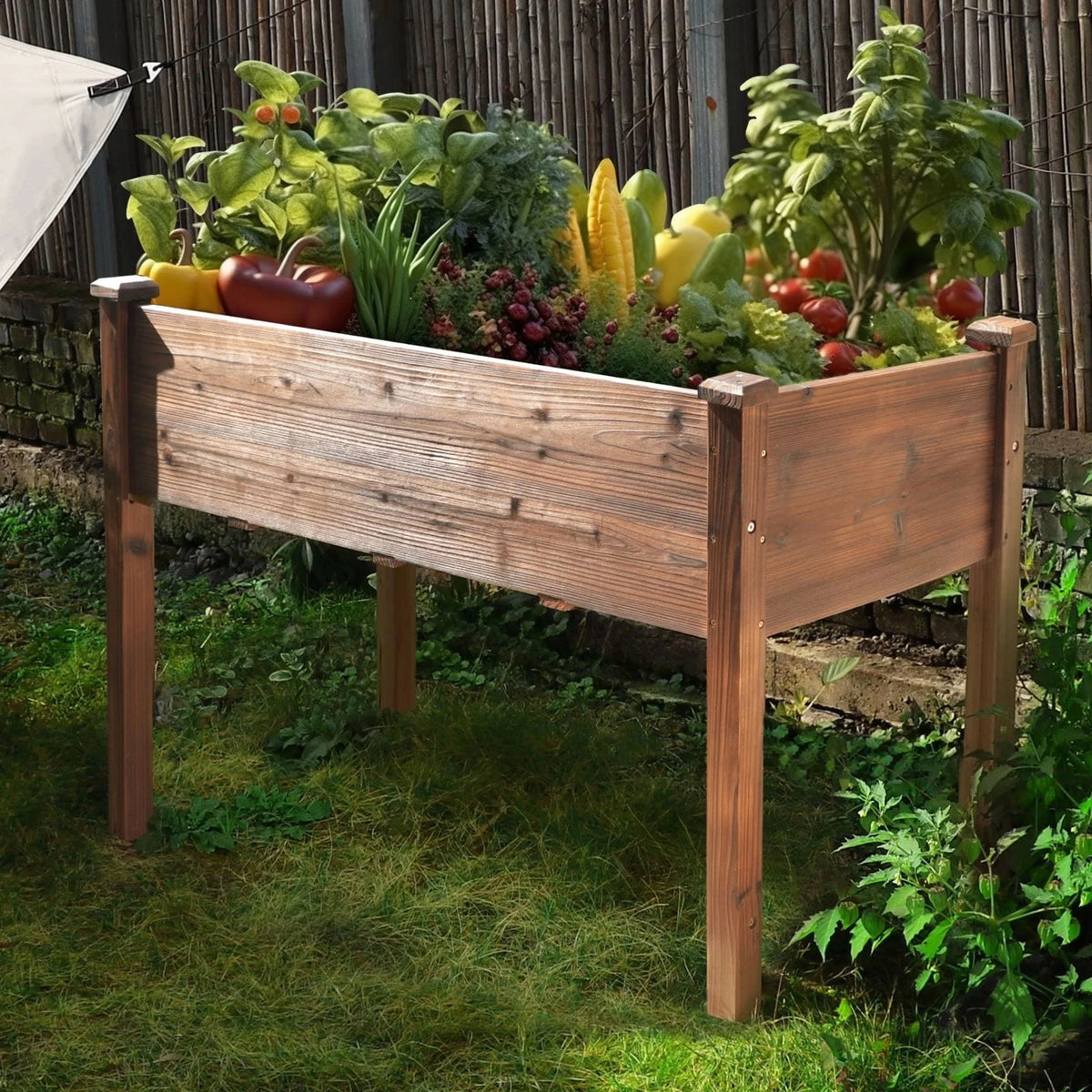 Raised Garden Bed Elevated Planter Box with Drainage Holes P683442