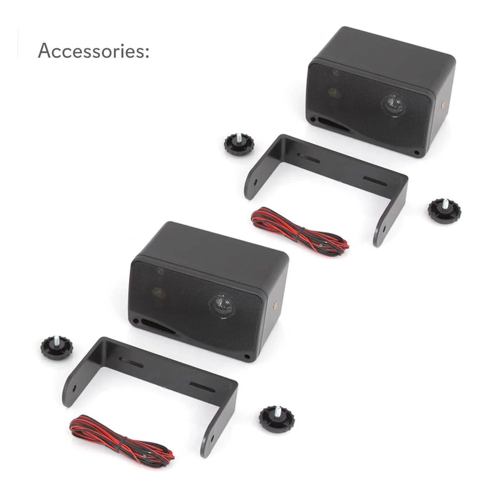 Black 3.5 Inch 3 Way Weatherproof Marine Speakers H850233