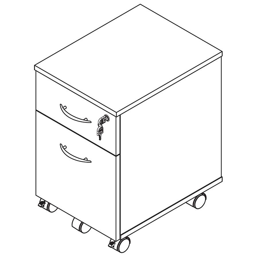 Mobile Box/File Pedestal Espresso L853225