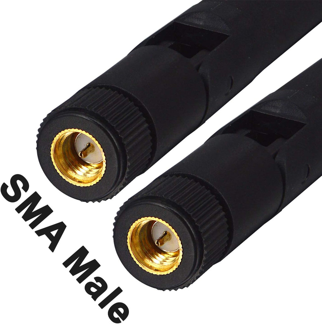 6dbi High Gain Omni-Directional WiFi Antenna & 1.64ft RP-SMA Extension Cable (2-Pack) I4696