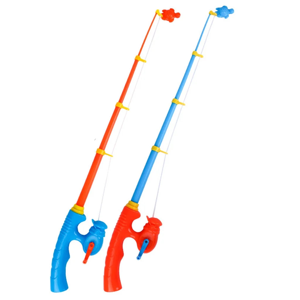 6 Pcs Stretchable Fishing Pole Toy Bath Toy Flexible Magnetic Kids Fishing Rod E50050