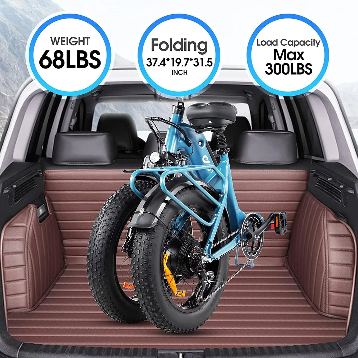 20 Fat Tire Folding Electric Bike 500W 48V 14AH O554806