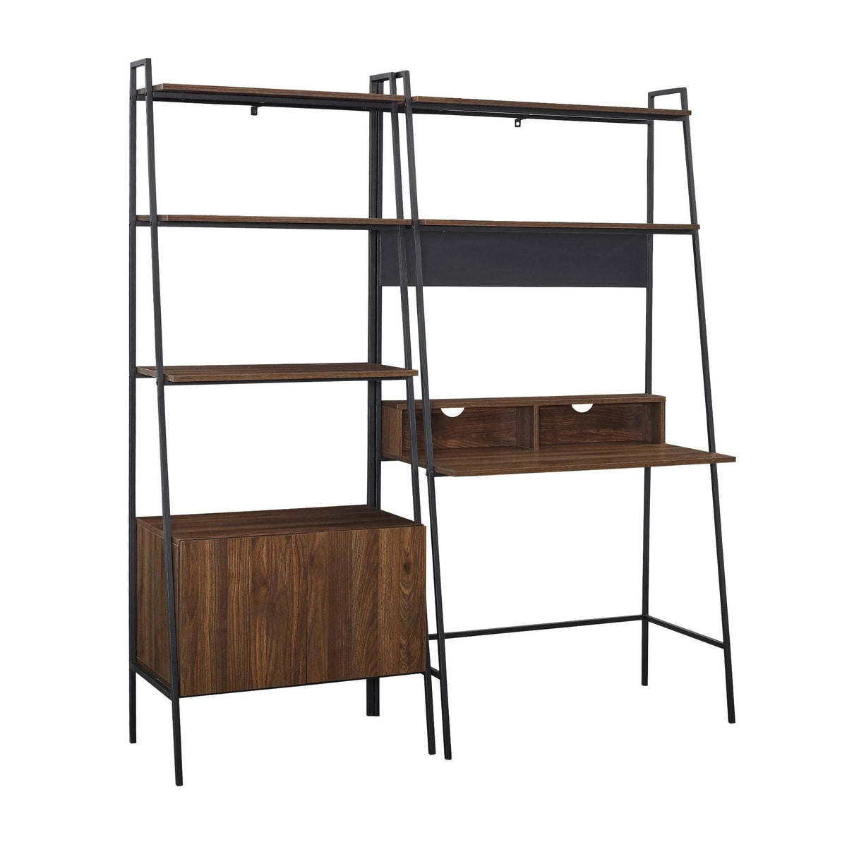 Mocha 2-Piece Desk and Storage Set X505