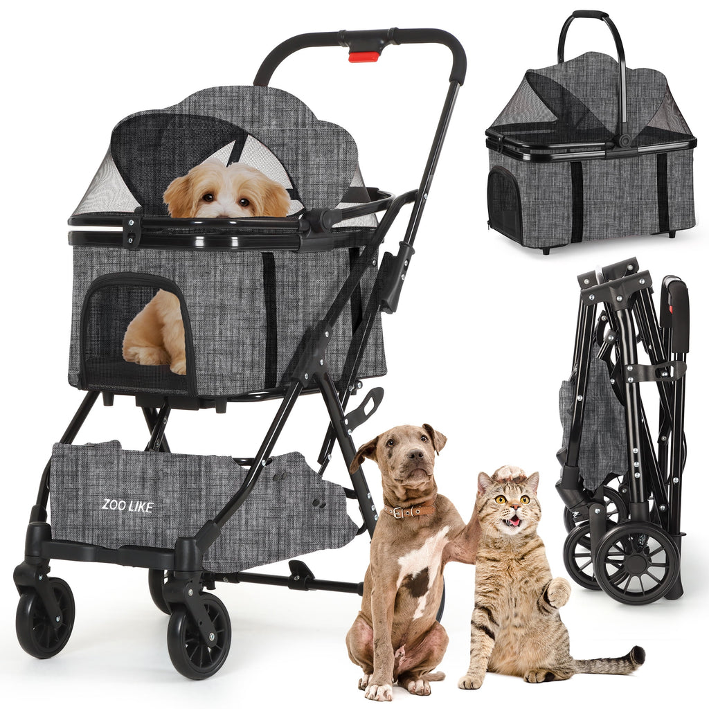 Foldable 4 Wheel Pet Stroller P42759