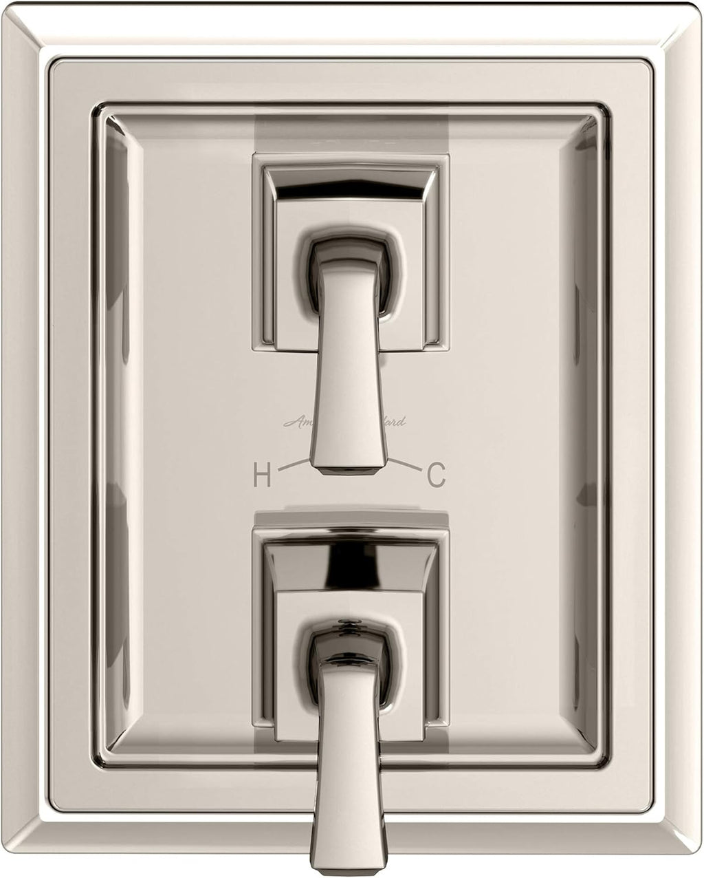 Polished Chrome Two-Handle Thermostat Shower Valve Trim Kit A9828