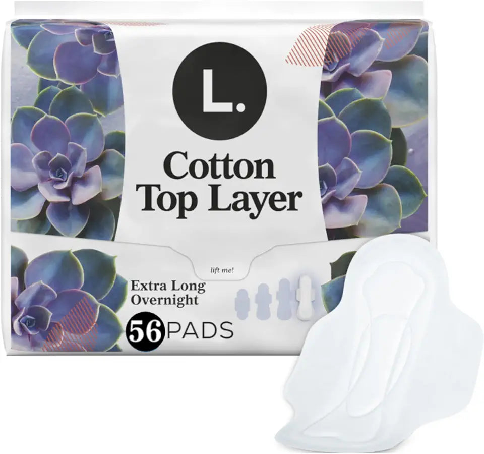 Extra Long Maxi Pads with Wings, 56 Count C48252