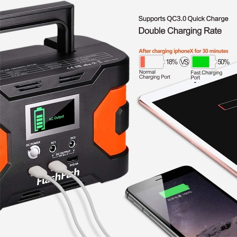 200W Peak Power Station 166Wh 45000mAh 110V 150W Lithium Battery Pack V3955