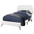 White Rectangular Bed Frame Twin Size Z80863