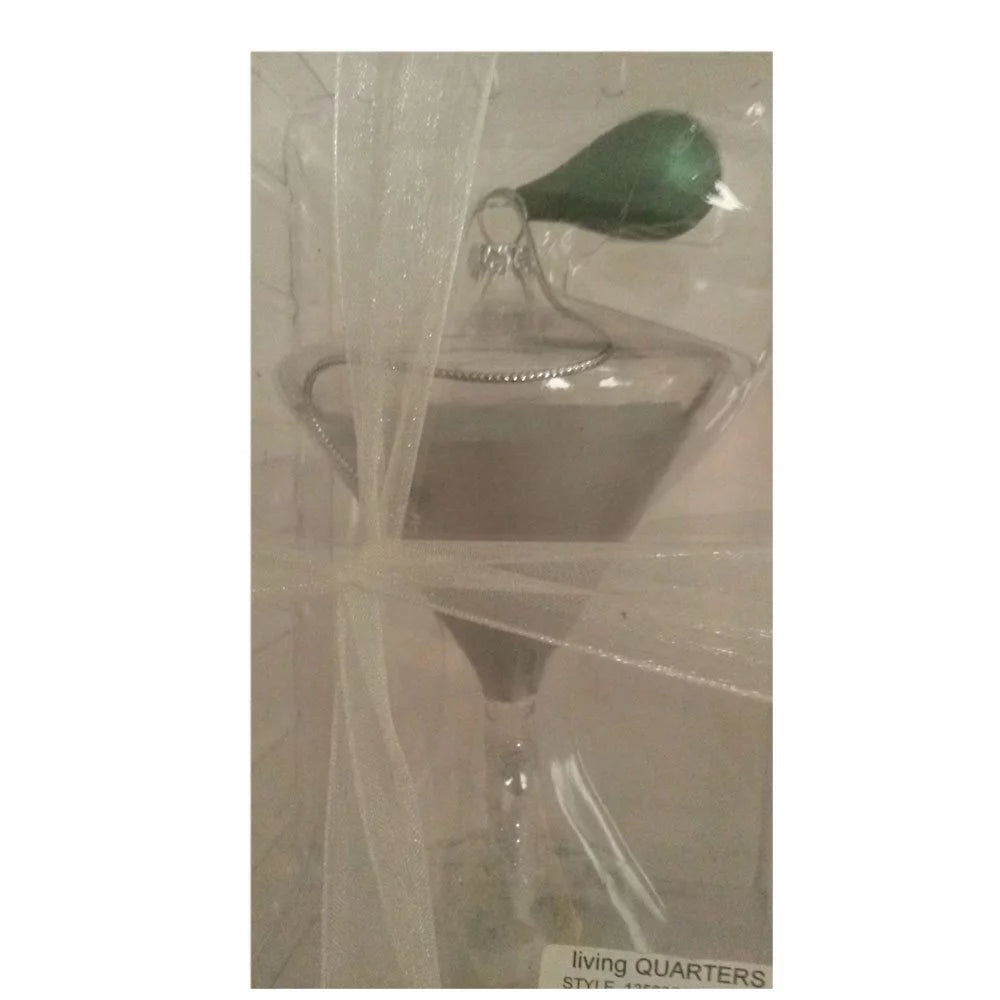 Vodka Martini Glass With Olive Ornament D962087