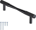 Matte Black 10 Pack 3-3/4 Inch Hole Centers Solid T Bar Cabinet Handles T233633