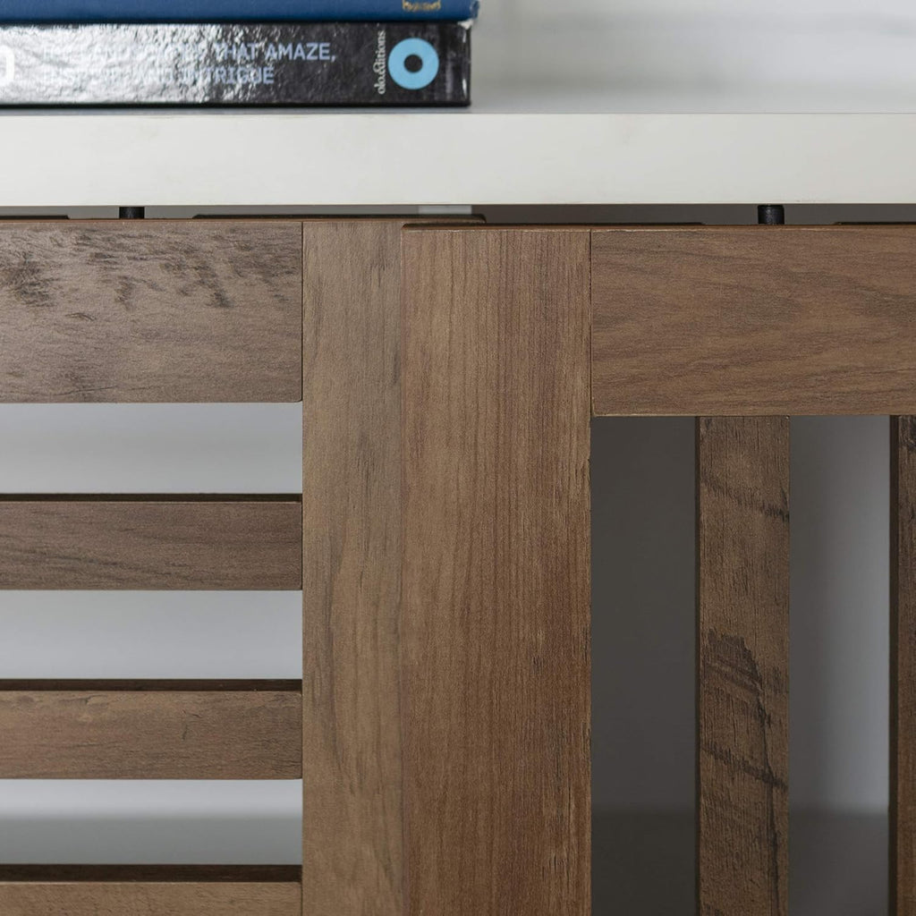 36 Inch White and Rustic Oak Cabinet Z8190