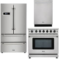 36 in. Liquid Propane Range, Refrigerator, Dishwasher Q393