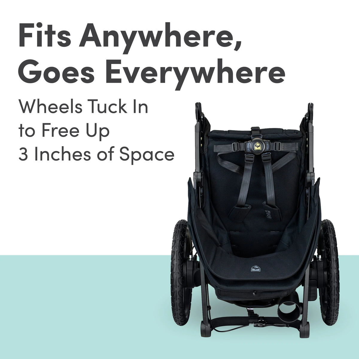 Jogging Stroller with Dual Suspension and Air-Filled Tires D545461