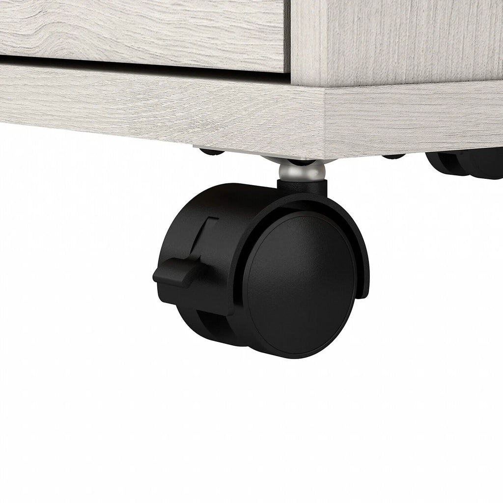 60W L Shaped Desk With 2 Drawer Mobile File Cabinet S624904