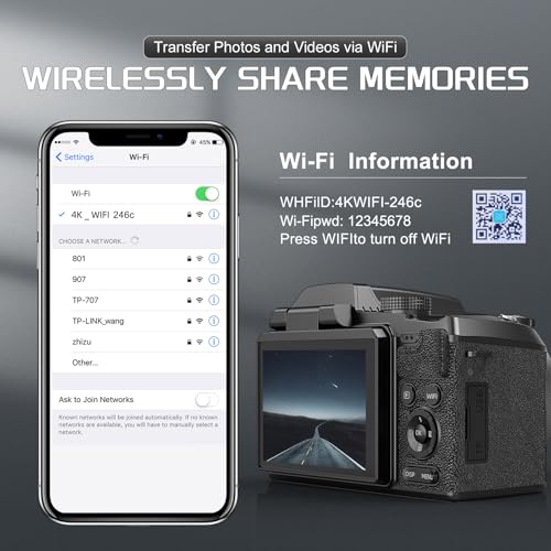 64MP Compact Digital Camera with WiFi Flash R530